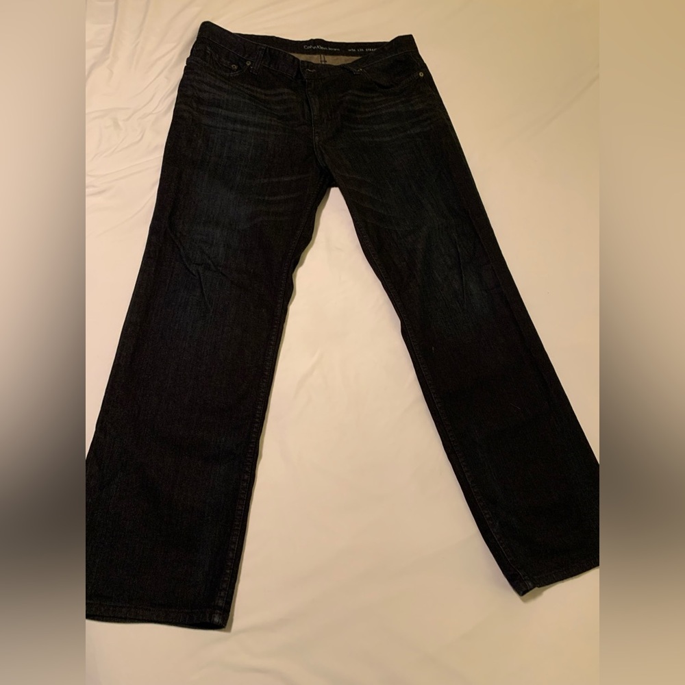 Calvin Klein Mens dark blue jeans straight